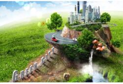 MÉDIA Öntapadós tapéta The Green City, 250 x 150 cm (FOTOTAP10299)