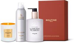 Routine Paris La Routine de Sakura Ajándékszett, Routine Paris, Tusfürdő hab 200 ml + Kéz- és testápoló tej 300 ml + Klasszikus gyertya 165 g