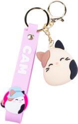 SQM-FIZZ Squishmallows FIZZ Breloc pentru chei - Pisica Cam (SL350106)