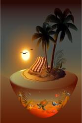 MÉDIA öntapadó és mosható fali fotótapéta, Pálmafa, 270 x 200 cm (FOTOTAP896)