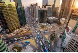 MÉDIA Öntapadó és mosható falfestmény City91 Seoul Dél-Korea, 250 x 150 cm (FOTOTAP6708)