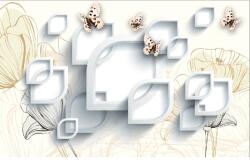 MÉDIA Öntapadó és mosható fali tapéta, Pünkösdi rózsa, pillangók, pipacsok, 270 x 200 cm (FOTOTAP560)