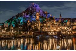 MÉDIA Fali tapéta, Öntapadó és mosható, Város a vulkán mellett, 270 x 200 cm (FOTOTAP093)