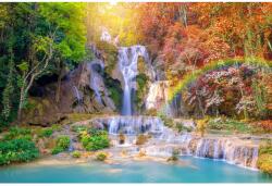 MÉDIA Média Színes vízesés mintás öntapadó és mosható fali tapéta, 270 x 200 cm (FOTOTAP046)