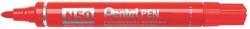 Pentel Alkoholos marker fém testű 4, 3mm kerek hegyű N50-BE Pentel Extreme piros (PENN50BE)