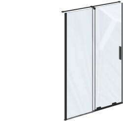 RAVAK Roll zuhanyajtók 140 cm tolható fekete matt/átlátszó üveg X08VM0300Z1 (X08VM0300Z1)
