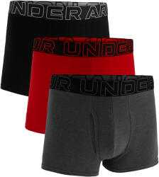 Under Armour Boxeri pentru bărbați Perf Cott Solid 3in 3Pack Castlerock Heather XXL