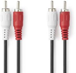 Nedis CAGL24200BK10 2x RCA apa - 2x RCA apa Kábel (1m) (CAGL24200BK10) (CAGL24200BK10)