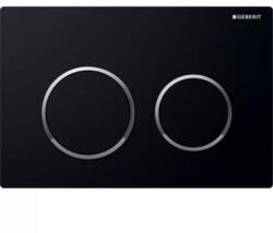 Geberit Omega20 működtetőlap, 2 mennyiséges öblítéshez, fekete, fényes, króm (GE-115.085.KM.1)