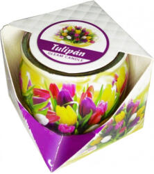 Mécses Illatmécses üvegpohárban tulipán 1db - vitalora