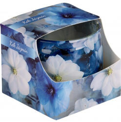 Mécses Illatmécses üvegpohárban kék jázmin 1db - vitalora