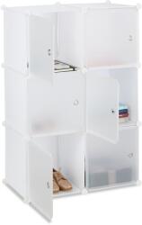 Relaxdays Dulap modular cu usi si rafturi tip cub Relaxdays (10032904) Raft