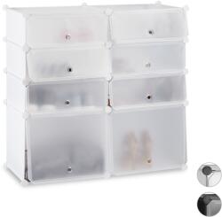 Relaxdays Suport pentru pantofi din plastic cu 8 compartimente modulare (10032991) Raft