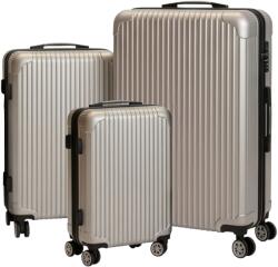 Relaxdays Set de Trolere din 3 piese, ABS , Gri deschis (10143519) Valiza