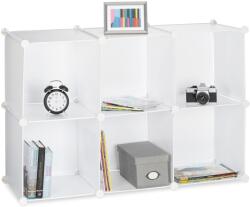 Relaxdays Sistem modular de rafturi cub Relaxdays cu 6 compartimente, Alb (10040117) Raft