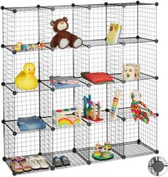 Relaxdays Sistem de rafturi modulare cu 16 cuburi 35 x 35 cm, Relaxdays (10032893) Raft