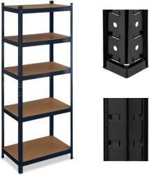 Relaxdays Raft negru rezistent cu 5 rafturi (10135384) Raft