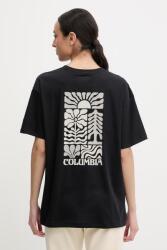 Columbia pamut póló Rolling Bend - fekete XS