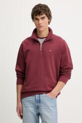 Levi's pamut melegítőfelső ORIGINAL HM 1/4 ZIP - burgundia M