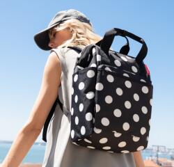 Reisenthel ALLROUNDER R ECO fekete, nagy fehér pettyes, 2in1 táska-hátizsák JR7073