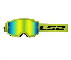 LS2 Ochelari cross enduro atv LS2, lentila oglinda, culoare verde neon (AK7202011054) - simoto