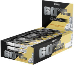 Weider 60% Protein Bar fehérje szelet - 24x45 g - vanília-karamell - nutritionstore