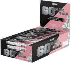 Weider 60% Protein Bar fehérje szelet - 24x45 g - epres joghurt - nutritionstore