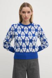 Benetton gyapjúkeverék pulóver - kék L - answear - 20 790 Ft