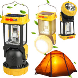Verk Group Lanternă de camping solară LED cu 5 moduri de iluminare și încărcare USB (12373)