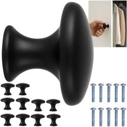 Ruhhy Butoni pentru mobilier, negru mat, set de 10 bucăți, 30mm, moderni RUHHY! (00025679)
