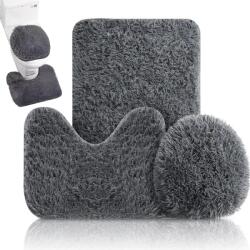 Verk Group Set de covorașe pentru baie, 3 piese, anti-alunecare și cu uscare rapidă (27602) Covor baie