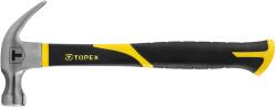 TOPEX Ciocan cu gheare 450g, mâner din fibră de sticlă, prindere din cauciuc (02A850) Ciocan
