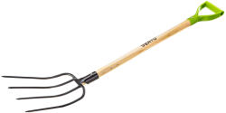 VERTO Furcă universală 4 dinți coadă din lemn, mâner din plastic (15G040) Furca