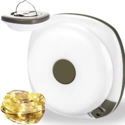 Verk Group Lampă de camping cu LED și ghirlandă acumulatorie, 8m, lumină caldă (14597)