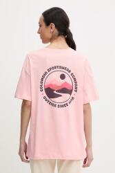 Columbia pamut póló Rolling Bend - rózsaszín M