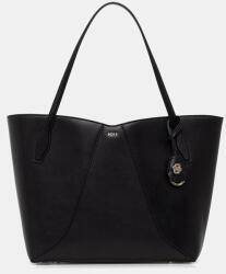 BOSS NUMAH Új Tote bőr kézitáska - fekete Univerzális méret