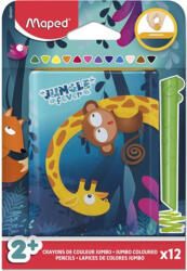 Maped Színes ceruza készlet, fém perselyben, MAPED „Jungle Fever Infinity Kidy, 12 különböző szín (IMA864601) - tintasziget