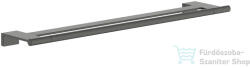 Hansgrohe ADDSTORIS S 66 cm-es dupla törölközőtartó, szálcsiszolt fekete króm 41763340 (41763340)