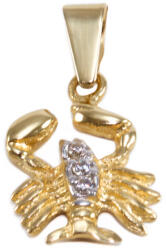 Ékszershop Bicolor köves rák arany medál (1321688)