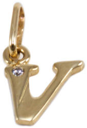 Ékszershop Köves V betű arany medál (1330905)