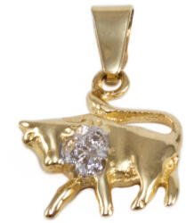 Ékszershop Bicolor köves bika arany medál (1321689)