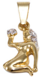 Ékszershop Bicolor köves szűz arany medál (1321687)