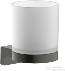 Hansgrohe ADDSTORIS S fali fogkefe tartó pohár, szálcsiszolt fekete króm 41769340 (41769340)