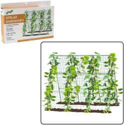 GardenLine Paradicsom nevelő növényfuttató állvány - 1, 8 x 2, 7 x 1, 2 m, zöld, rácsos hálóval , 4 db X csatlakozóval (JAW5424)