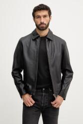 BOSS Orange bőrdzseki Jogear - fekete 50