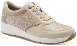 Jana női fűzős cipzáras bézs mix sneaker félcipő 23796-46-449 07744