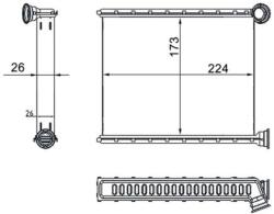 MAHLE Výmenník tepla vnútorného kúrenia MAHLE AH 269 000S (AH 269 000S)
