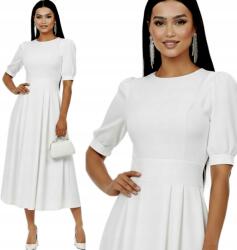 Livien Női Ruhák Keresztelőre Esküvőre Elegáns Buffok Midi Ecru XXL