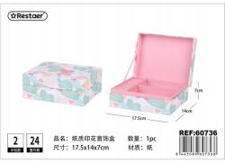 Abus Ékszerdoboz Virágmintás Papír 17.5x14x7cm (481799833)