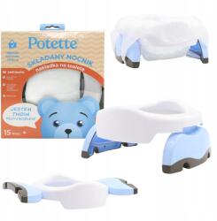 Potette Plus Bili 15msc. + WC-ülőke 2in1 Kék-fehér -Potette (30229PPWHLBB)